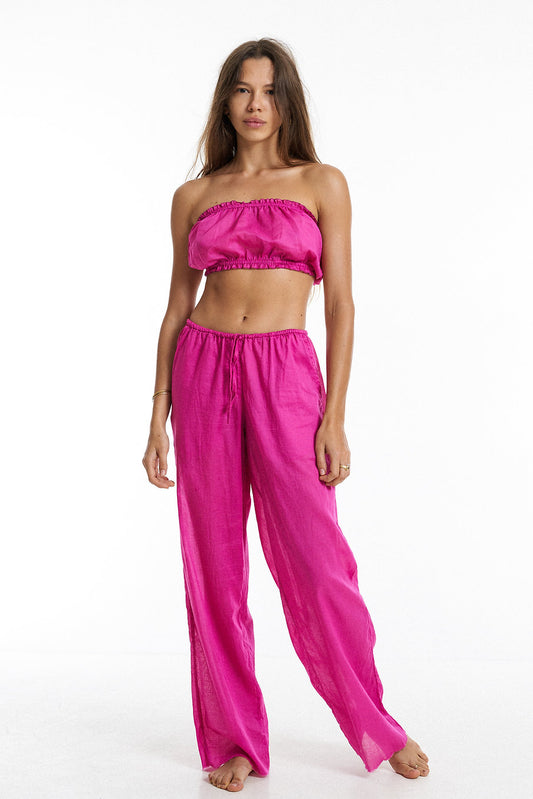 Premium organic cotton Long Pants / Dragonfruit pink